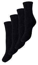 Pieces 4 PACK - női zokni 17098332 Black 39/41