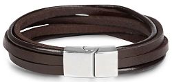 Troli Barna bőr karkötő Leather